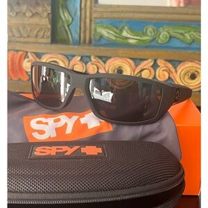 SPY Polarized DIRTY MO. Matte Black Sunglasses NEW